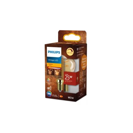 LED Stmívatelná žárovka VINTAGE Philips P45 E14/3,1W/230V 2200K