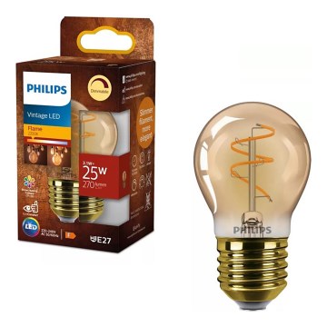 LED Stmívatelná žárovka VINTAGE Philips P45 E27/3,1W/230V 2200K CRI 90
