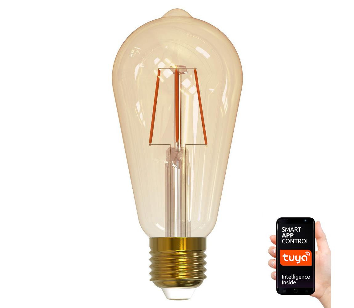  LED Stmívatelná žárovka VINTAGE ST64 E27/5,5W/230V 1800-2700K Wi-Fi Tuya 
