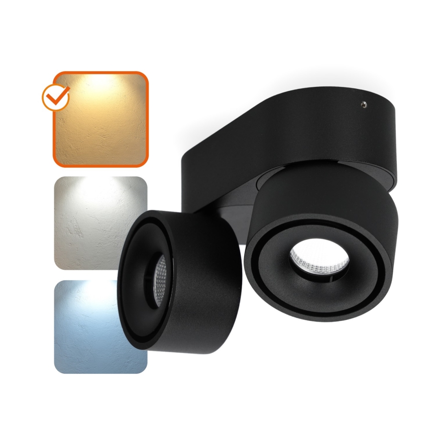 LED Stmívatelné bodové svítidlo LAHTI MINI 2xLED/9W/230V 3000K CRI 90 černá