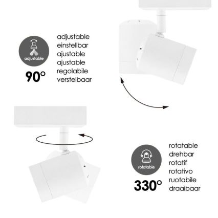 LED Stmívatelné bodové svítidlo MANU 1xGU10/5,8W/230V bílá