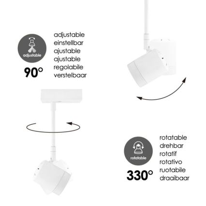 LED Stmívatelné bodové svítidlo MANU 1xGU10/5,8W/230V bílá