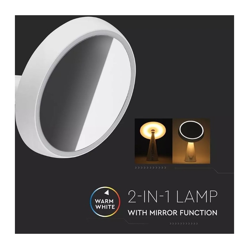 LED Stmívatelné kosmetické zrcátko LED/5W/230V 1800 mAh