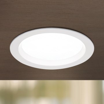 LED Stmívatelné koupelnové podhledové svítidlo OFFICE LED/25W/230V 3000/4000/6000K pr. 17 cm UGR<19 IP44 bílá
