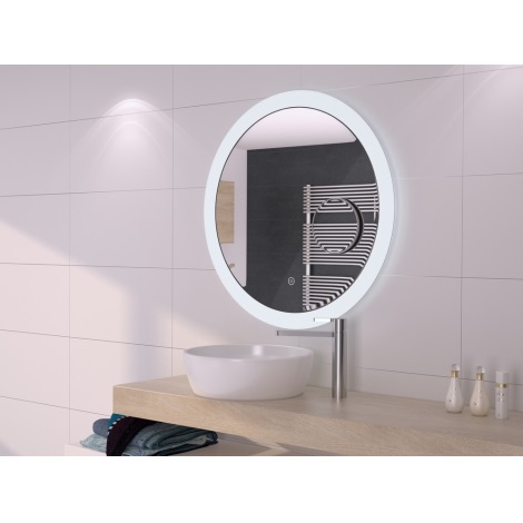 LED Stmívatelné koupelnové podsvícené zrcadlo oddělitelné zrcátko IP44