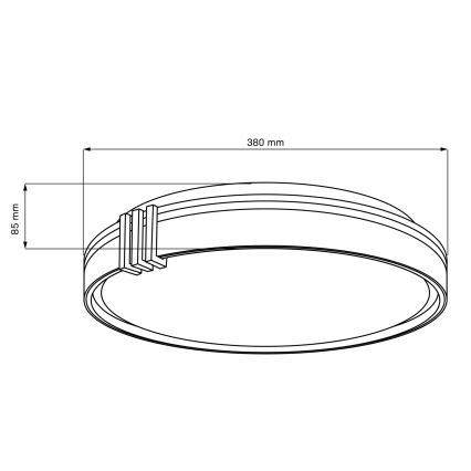 LED Stmívatelné koupelnové stropní svítidlo ARLETTA LED/48W/230V pr. 38 cm 3000-6000K IP44 + dálkové ovládání