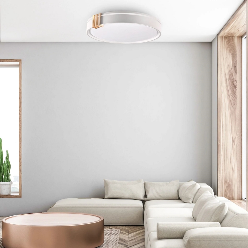 LED Stmívatelné koupelnové stropní svítidlo ARLETTA LED/72W/230V pr. 48 cm 3000-6000K IP44 + dálkové ovládání
