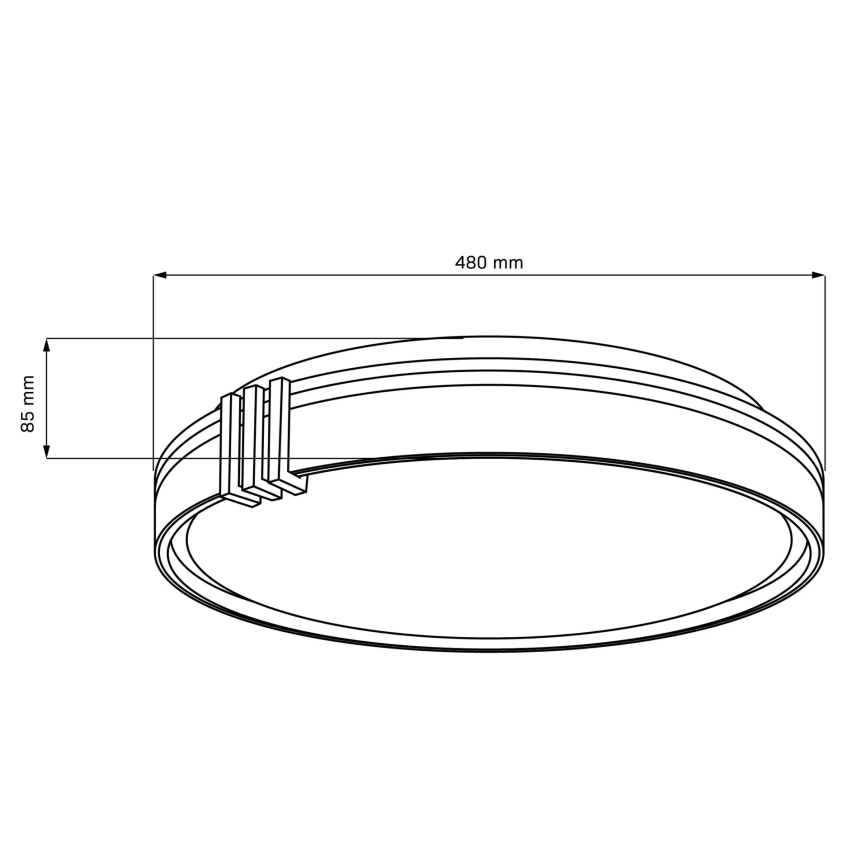 LED Stmívatelné koupelnové stropní svítidlo ARLETTA LED/72W/230V pr. 48 cm 3000-6000K IP44 + dálkové ovládání