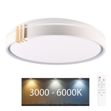 LED Stmívatelné koupelnové stropní svítidlo ARLETTA LED/72W/230V pr. 48 cm 3000-6000K IP44 + dálkové ovládání