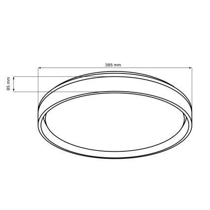 LED Stmívatelné koupelnové stropní svítidlo ELIZA LED/48W/230V pr. 38,5 cm 3000-6000K IP44 + dálkové ovládání