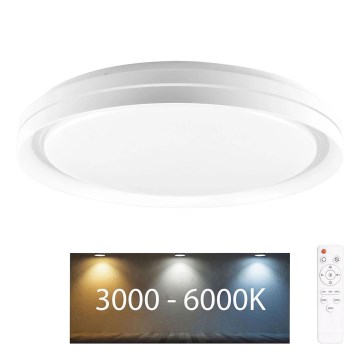 LED Stmívatelné koupelnové stropní svítidlo ELIZA LED/48W/230V pr. 38,5 cm 3000-6000K IP44 + dálkové ovládání