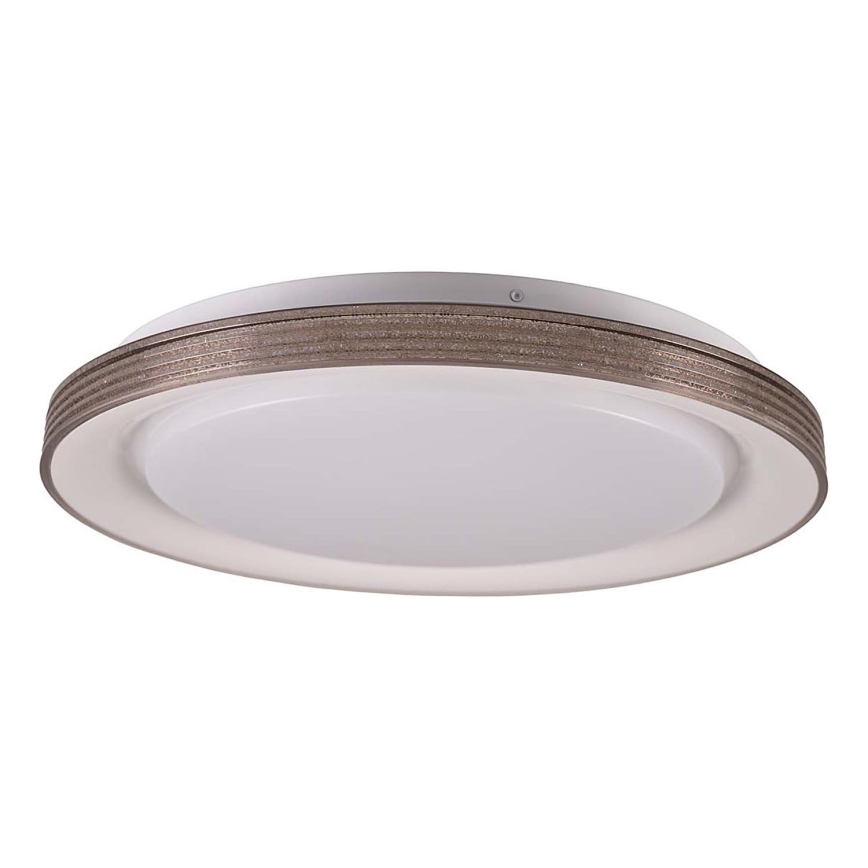 LED Stmívatelné koupelnové stropní svítidlo GRAŻYNA LED/48W/230V 3000-6000K pr. 41 cm IP44 šedá + dálkové ovládání