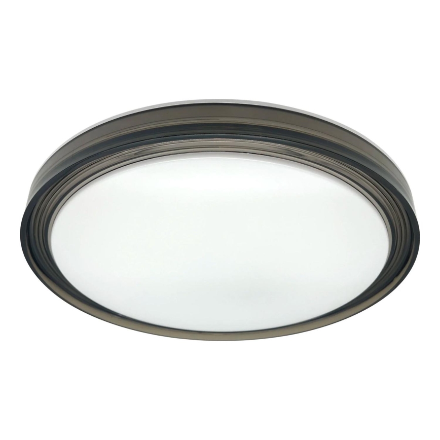 LED Stmívatelné koupelnové stropní svítidlo HALINA LED/48W/230V 3000-6000K pr. 38 cm IP44 černá + dálkové ovládání