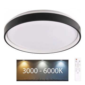 LED Stmívatelné koupelnové stropní svítidlo JADWIGA LED/42W/230V pr. 38,5 cm 3000-6000K IP44 + dálkové ovládání