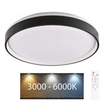 LED Stmívatelné koupelnové stropní svítidlo JADWIGA LED/72W/230V pr. 48 cm 3000-6000K IP44 + dálkové ovládání