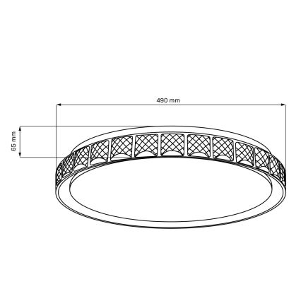 LED Stmívatelné koupelnové stropní svítidlo NINA LED/72W/230V pr. 49 cm 3000-6000K IP44 + dálkové ovládání