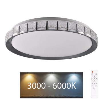 LED Stmívatelné koupelnové stropní svítidlo NINA LED/72W/230V pr. 49 cm 3000-6000K IP44 + dálkové ovládání