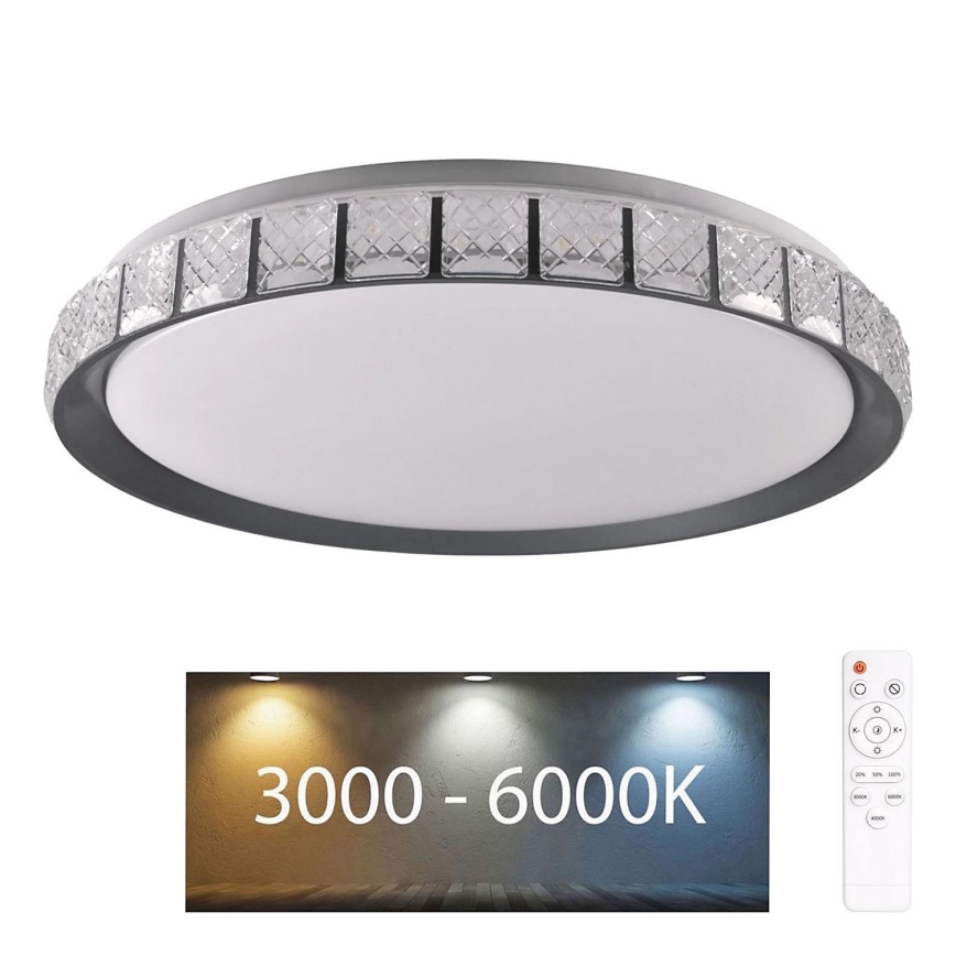 LED Stmívatelné koupelnové stropní svítidlo NINA LED/72W/230V pr. 49 cm 3000-6000K IP44 + dálkové ovládání