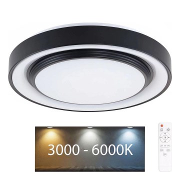 LED Stmívatelné koupelnové stropní svítidlo ZYGMUNT LED/72W/230V pr. 48,5 cm 3000-6000K IP44 + dálkové ovládání