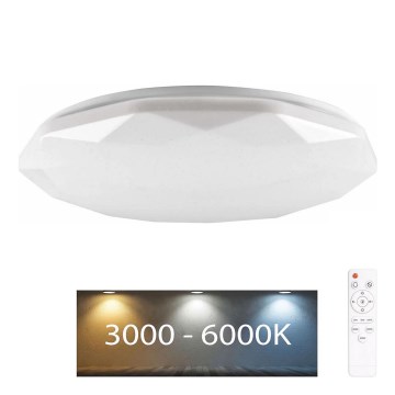 LED Stmívatelné koupelnové svítidlo GALAXY LED/72W/230V pr. 49 cm 3000-6000K IP44 + dálkové ovládání