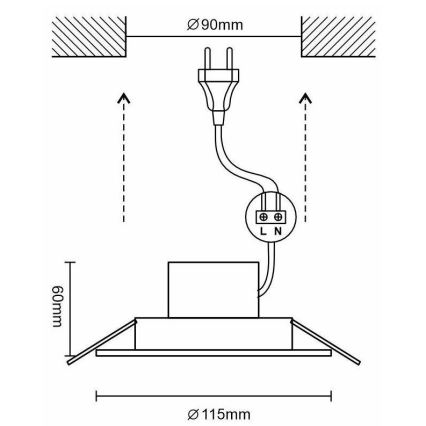 LED Stmívatelné koupelnové svítidlo LED/10W/230V 3000K-6500K Wi-Fi Tuya IP44