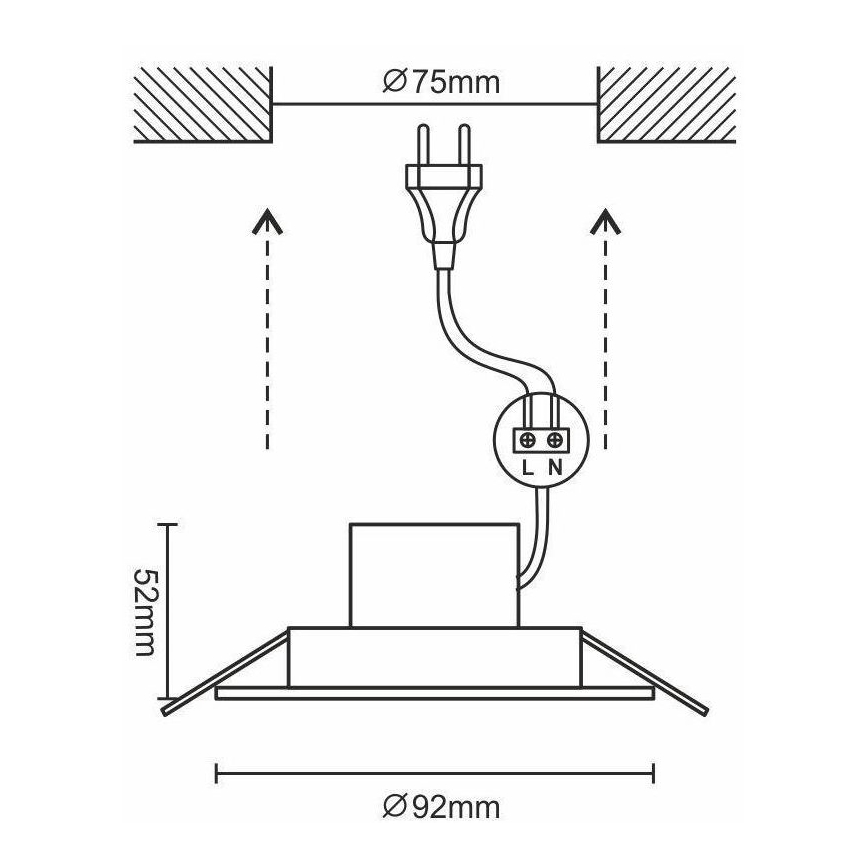 LED Stmívatelné koupelnové svítidlo LED/7W/230V 3000K-6500K Wi-Fi Tuya IP44