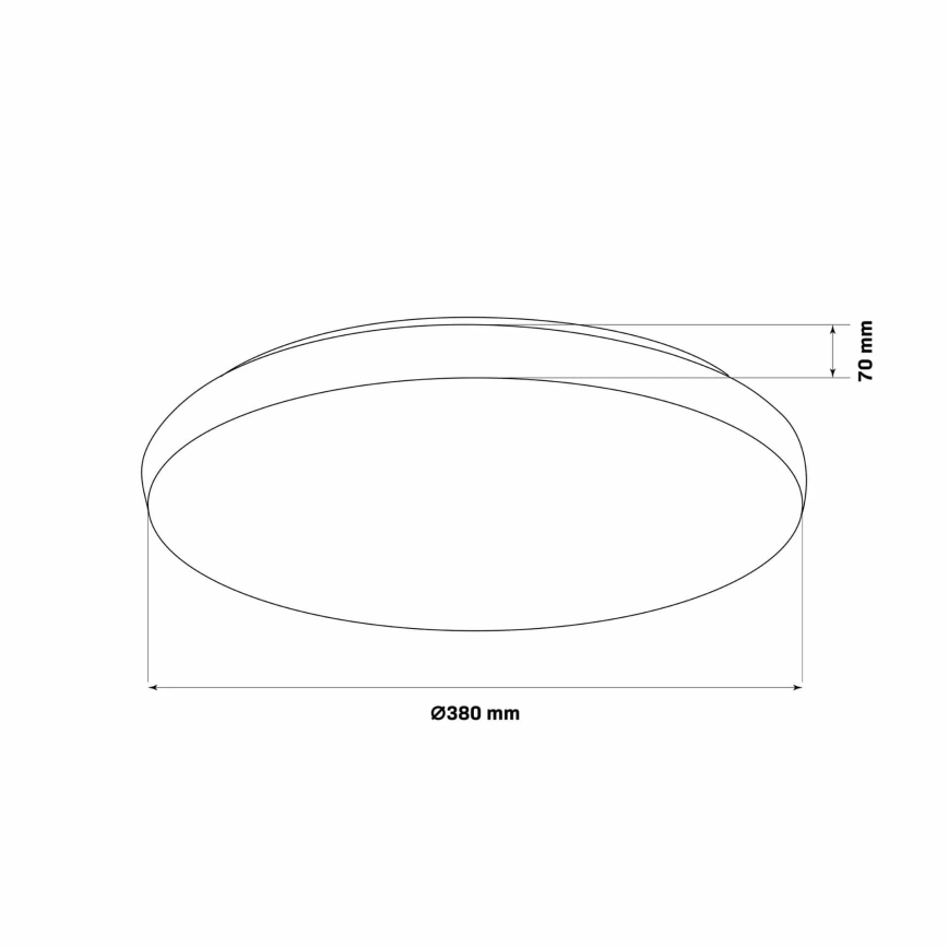 LED Stmívatelné koupelnové svítidlo PIRIUS LED/48W/230V pr. 38 cm 3000-6000K IP44 + dálkové ovládání