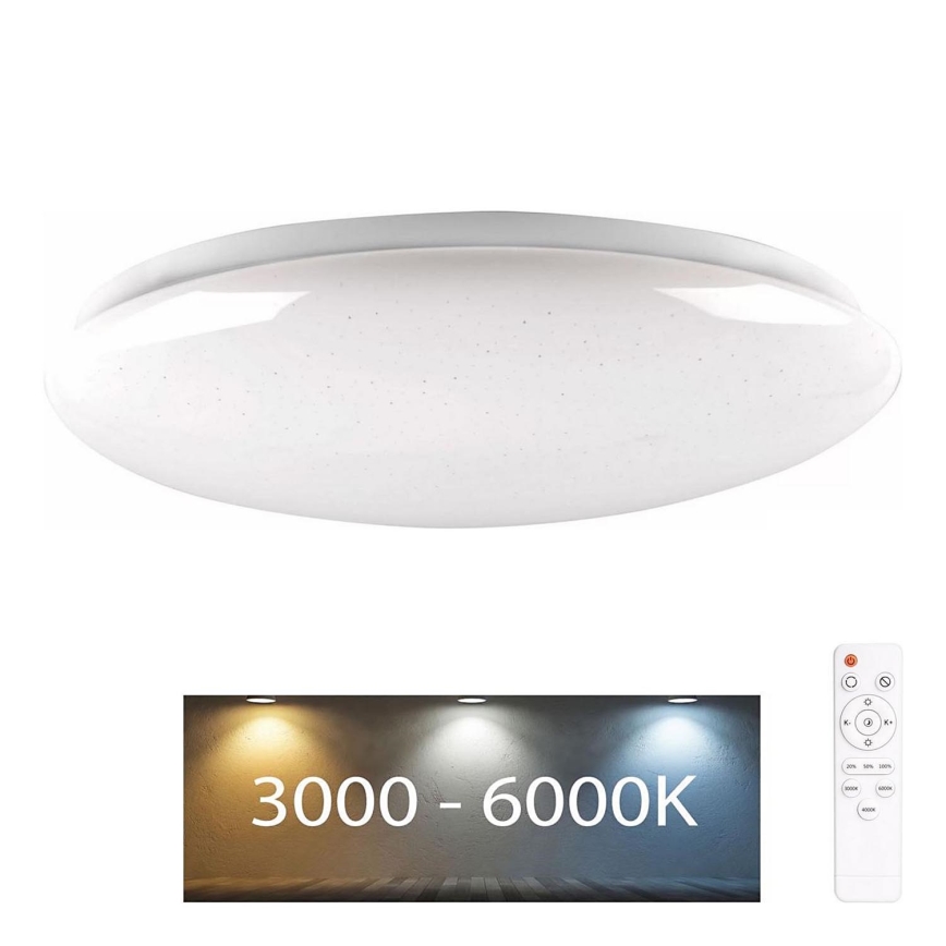 LED Stmívatelné koupelnové svítidlo PIRIUS LED/48W/230V pr. 38 cm 3000-6000K IP44 + dálkové ovládání