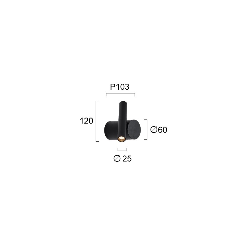 LED Stmívatelné nástěnné bodové svítidlo PLANET LED/4W/230V černá