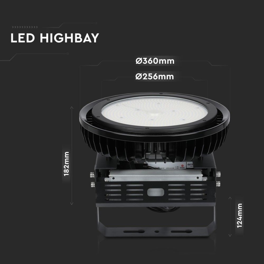 LED Stmívatelné průmyslové svítidlo High Bay LED/500W/230V 4000K IP65 černá
