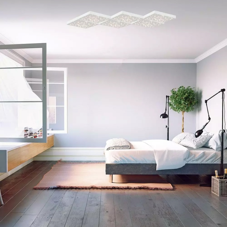 LED Stmívatelné stropní svítidlo 1xLED/8W/230V 30x30 cm + dálkové ovládání