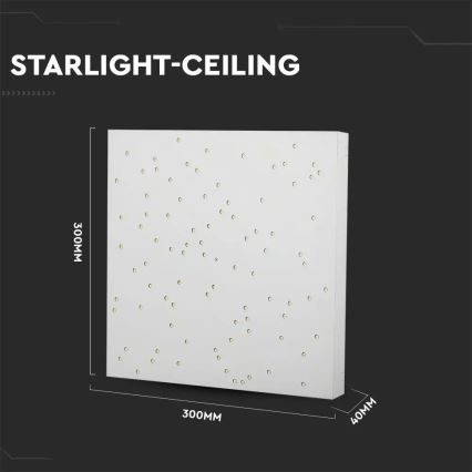 LED Stmívatelné stropní svítidlo 1xLED/8W/230V 30x30 cm + dálkové ovládání