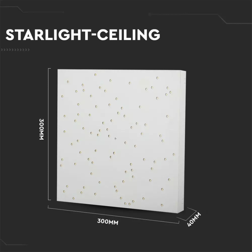 LED Stmívatelné stropní svítidlo 1xLED/8W/230V 30x30 cm + dálkové ovládání