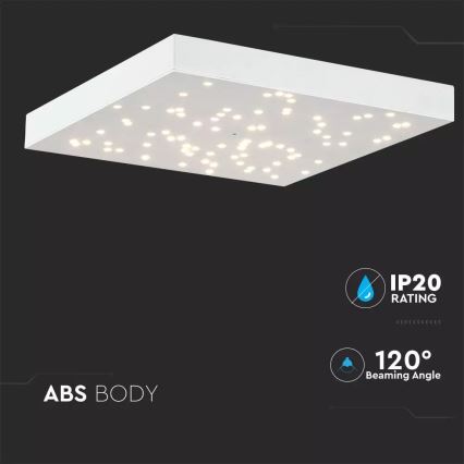 LED Stmívatelné stropní svítidlo 1xLED/8W/230V 30x30 cm + dálkové ovládání