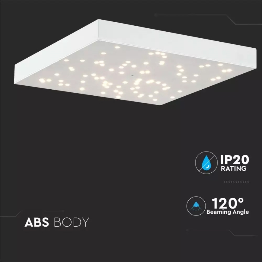 LED Stmívatelné stropní svítidlo 1xLED/8W/230V 30x30 cm + dálkové ovládání