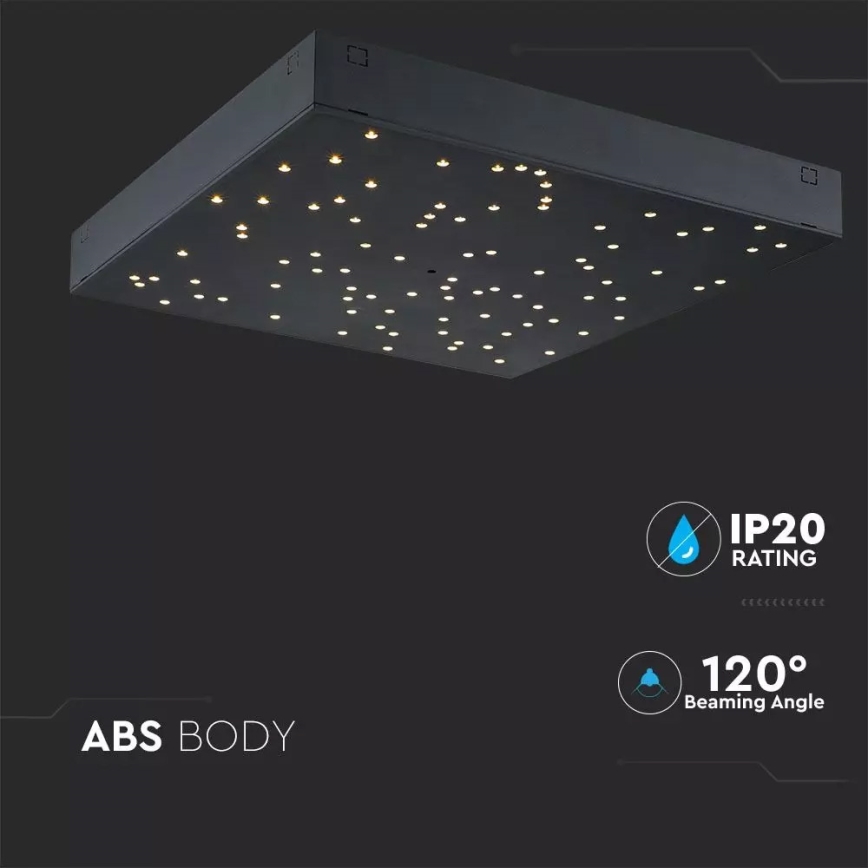LED Stmívatelné stropní svítidlo 1xLED/8W/230V 30x30 cm + dálkové ovládání