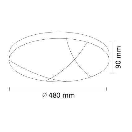 LED Stmívatelné stropní svítidlo ATLAS LED/72W/230V 3000-6500K + dálkové ovládání