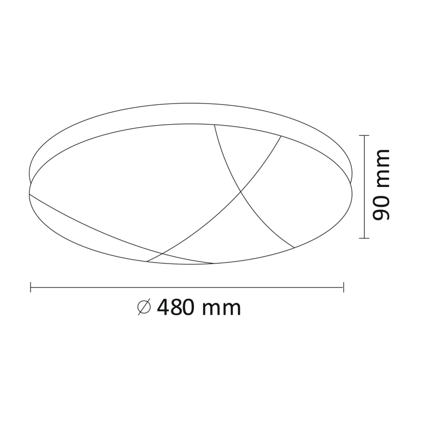 LED Stmívatelné stropní svítidlo ATLAS LED/72W/230V 3000-6500K + dálkové ovládání
