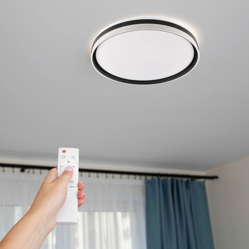 LED Stmívatelné koupelnové stropní svítidlo BARBARA LED/72W/230V pr. 48,5 cm 3000-6000K IP44 + dálkové ovládání
