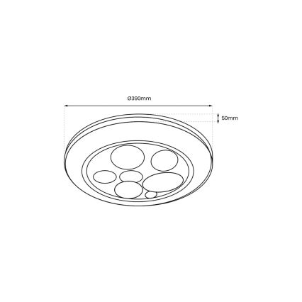 LED Stmívatelné stropní svítidlo BUBBLES LED/30W/230V 3000-6000K + dálkové ovládání