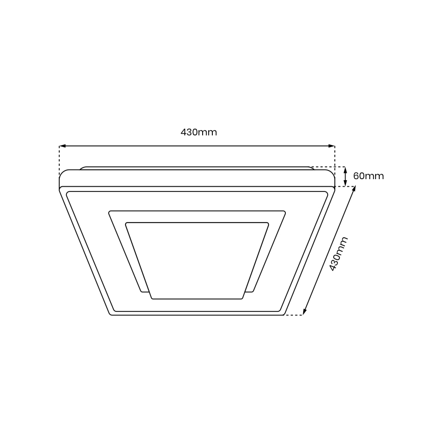 LED Stmívatelné stropní svítidlo CAMERON LED/38W/230V 3000-6000K + dálkové ovládání