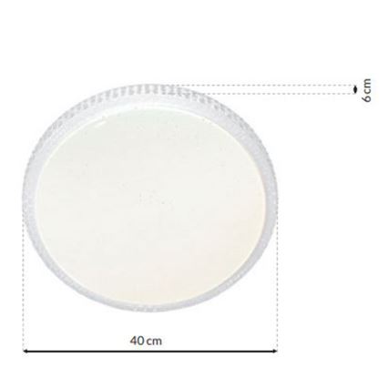 LED Stmívatelné stropní svítidlo CRUZ LED/40W/230V 2000lm + dálkové ovládání 