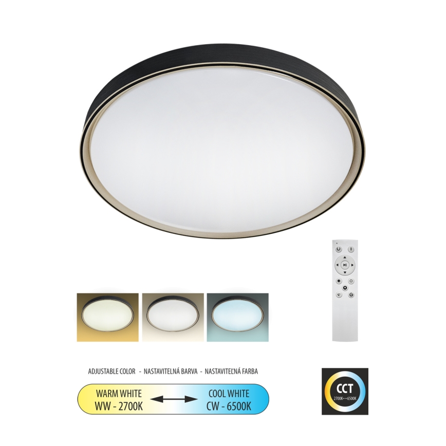 LED Stmívatelné stropní svítidlo EBRO LED/36W/230V 2700-6500K pr. 50 cm + dálkové ovládání