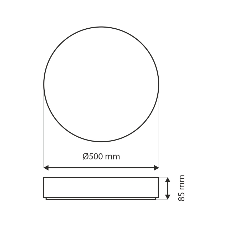 LED Stmívatelné stropní svítidlo EBRO LED/36W/230V 2700-6500K pr. 50 cm + dálkové ovládání