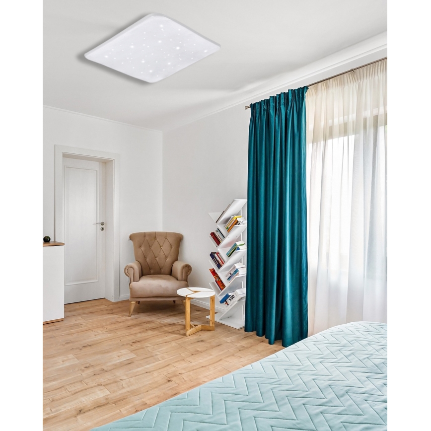 LED Stmívatelné stropní svítidlo FLORA LED/60W/230V 2700-6500K 53x53 cm +dálkové ovládání