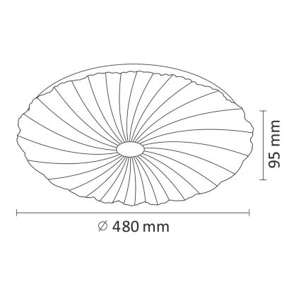 LED Stmívatelné stropní svítidlo FLOWER LED/36W/230V + dálkové ovládání