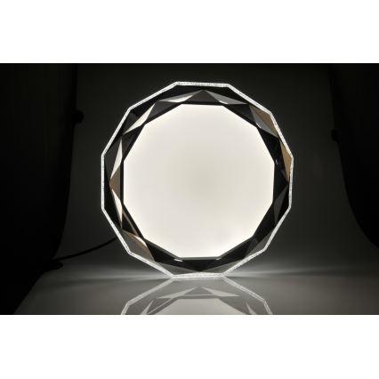 LED Stmívatelné stropní svítidlo GLOSSY 2xLED/36W/230V + dálkové ovládání