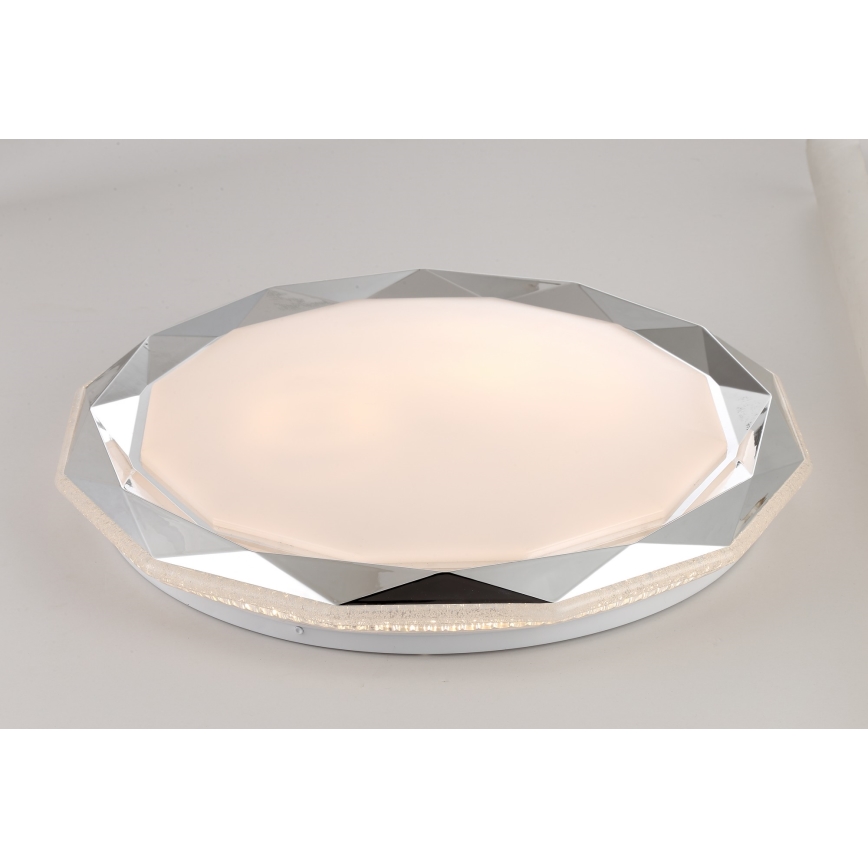 LED Stmívatelné stropní svítidlo GLOSSY 2xLED/36W/230V + dálkové ovládání