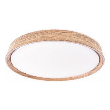 LED Stmívatelné stropní svítidlo ILVI LED/30W/230V 2700-6500K pr. 40 cm dekor dřeva + dálkové ovládání