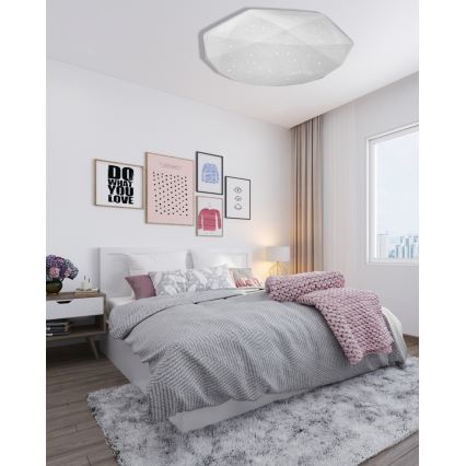LED Stmívatelné stropní svítidlo INDUS LED/60W/230V 2700-6500K pr. 58 cm + dálkové ovládání